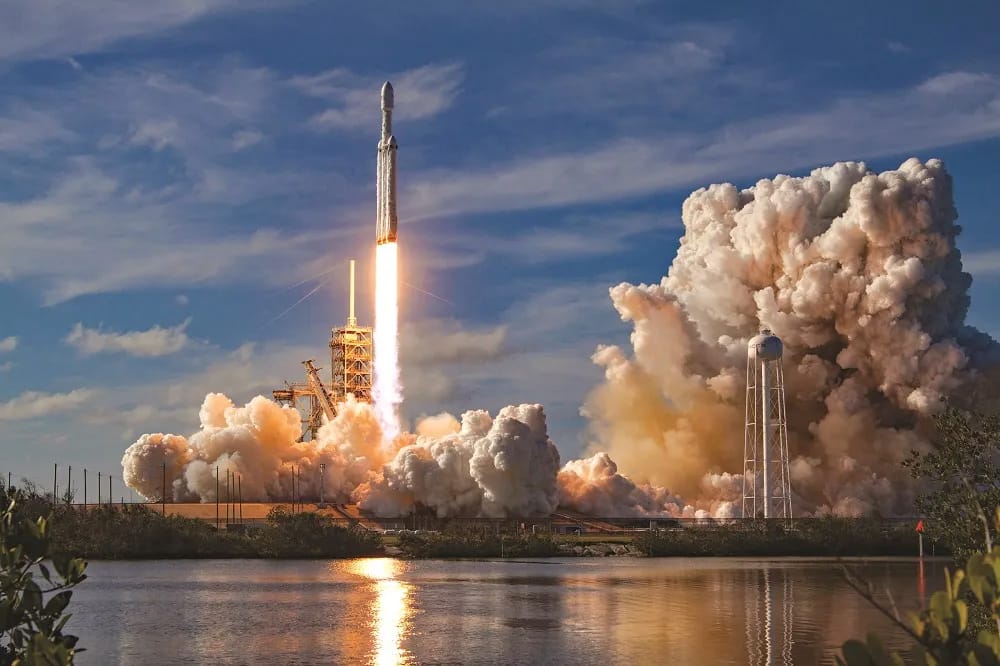 Launch of space shuttle